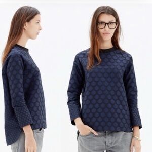 Madewell Mood polka dot blouse top size XS oversized business casual uni fits S